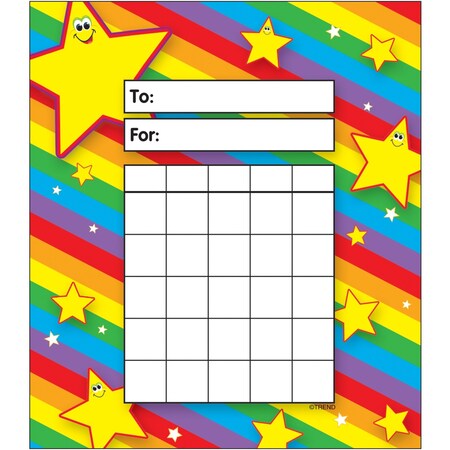 Trend Enterprises Stars Incentive Pad, 36 Sheets Per Pad, PK6 T73014